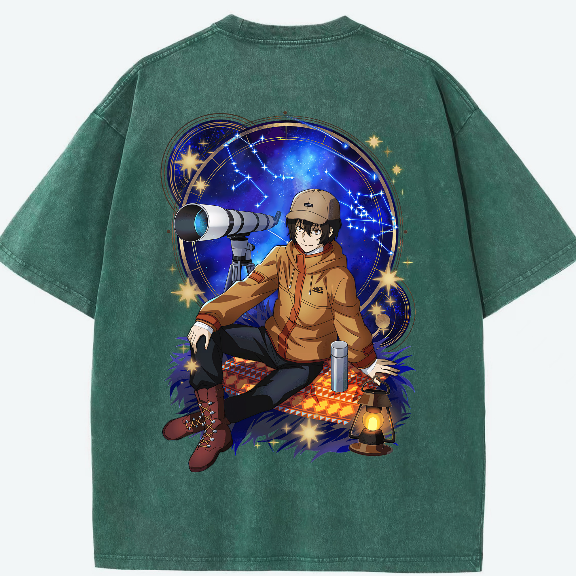 （画像用） 文豪ストレイドッグス Bungo Stray Dogs 綿100% ヴィンテージ風 半袖Tシャツ（背面プリント）